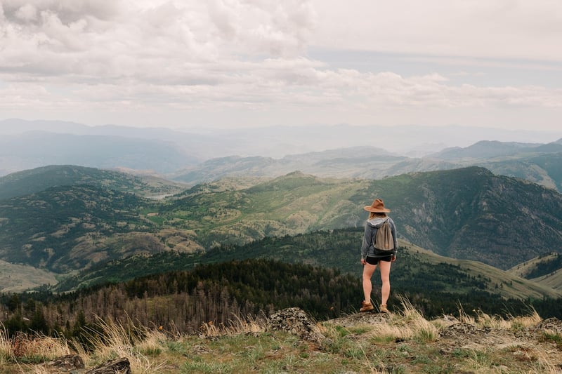 Hiking in nature